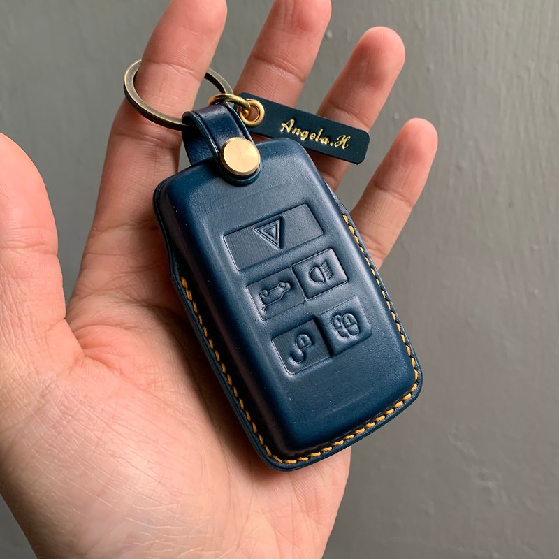 Buttero Leather car key case, car key cover, Jaguar F-type E-pace F-pace I-PACE - ที่ห้อยกุญแจ - หนังแท้ สีนำ้ตาล
