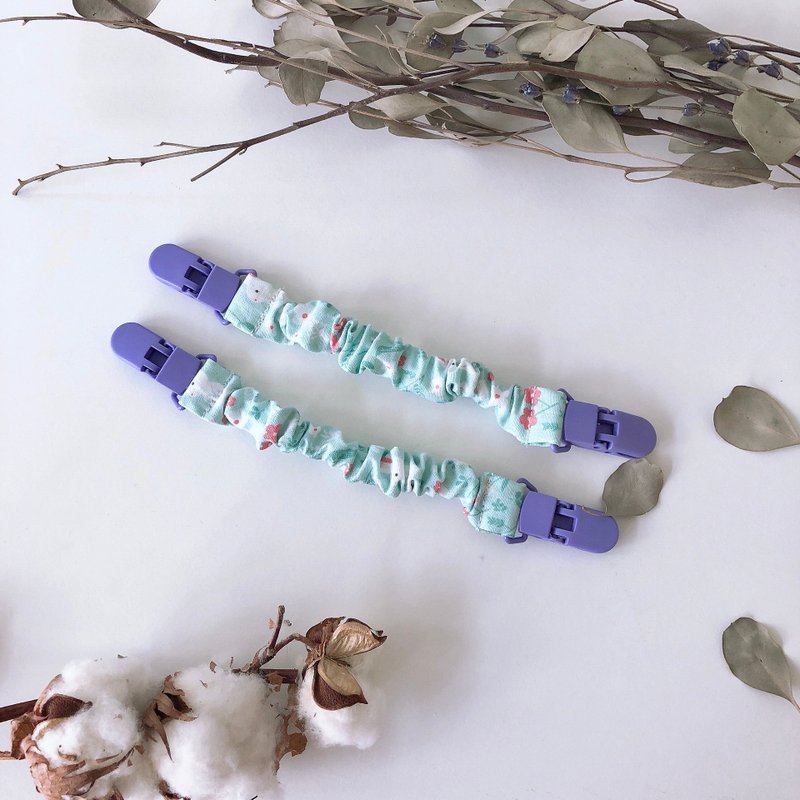 島森家 / 雙頭萬用夾 /兔子與胡蘿蔔 - 其他 - 棉．麻 綠色