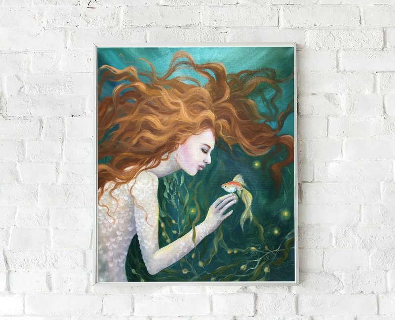 女人油畫原創家居裝飾藝術 - 海報/掛畫/掛布 - 其他材質 綠色