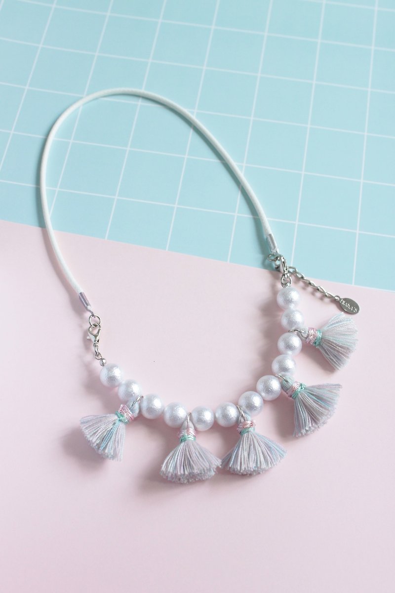 Pastel colour tassels (2-ways)necklace/bracelet - สร้อยติดคอ - วัสดุอื่นๆ หลากหลายสี