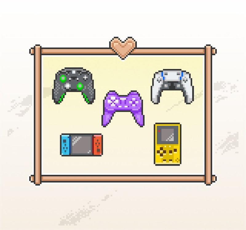 Twitch表情符號贴图/忠誠點數獎勵/可愛像素風/游戲機 - 電腦手機桌布/貼圖/App 圖示 - 其他材質 