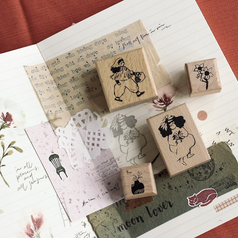 Autumn Fairies Wooden Stamp Sets | by teayou - Stamps & Stamp Pads - Wood 