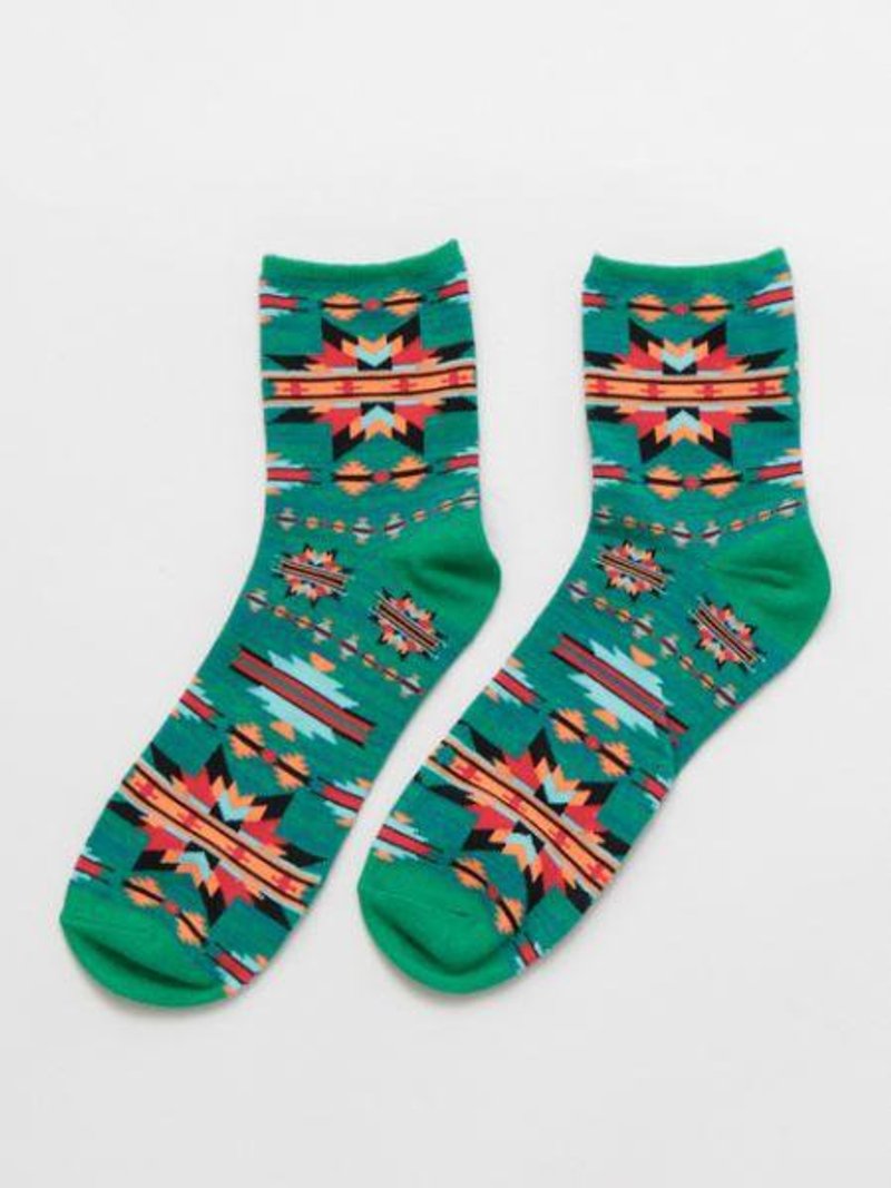 Eccentrical Navajo Pattern Socks 25～28cm - 襪子 - 其他材質 