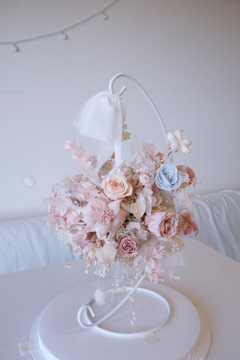 永生花禮 大型花球 婚禮花禮 開幕花禮 祝賀花禮 居家藝術品 花禮 - 乾燥花/永生花 - 植物．花 粉紅色