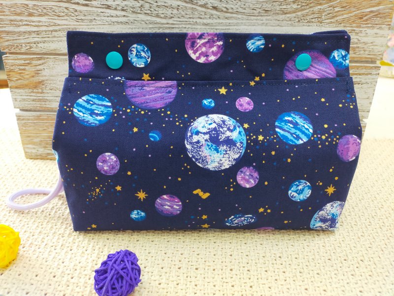 手作布藝宇宙星空面紙套/車用家用可掛式/居家裝飾小亮點 - 面紙盒 - 棉．麻 多色