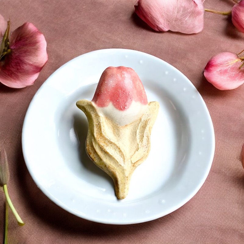 ceramic brooch tulip - เข็มกลัด - ดินเผา สีแดง