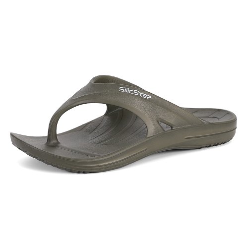 ATTA 【ATTA】SilicStep 矽晶減塑環保足弓夾腳拖鞋-軍綠