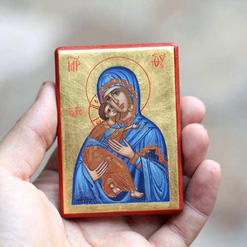 Orthodox small icons hand painted orthodox christian Virgin Mary icon, miniature religious painting