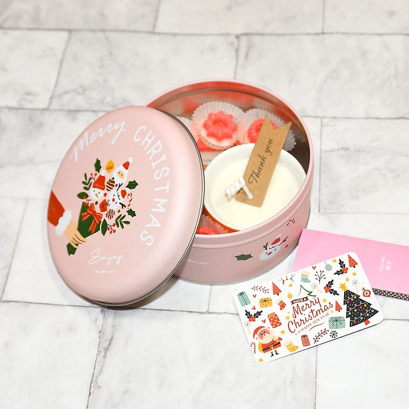 ∣Gift exchange∣Mini chocolate pot candle-shaped handmade gift box_pink gift box∣Order-to-order - เทียน/เชิงเทียน - ขี้ผึ้ง สึชมพู