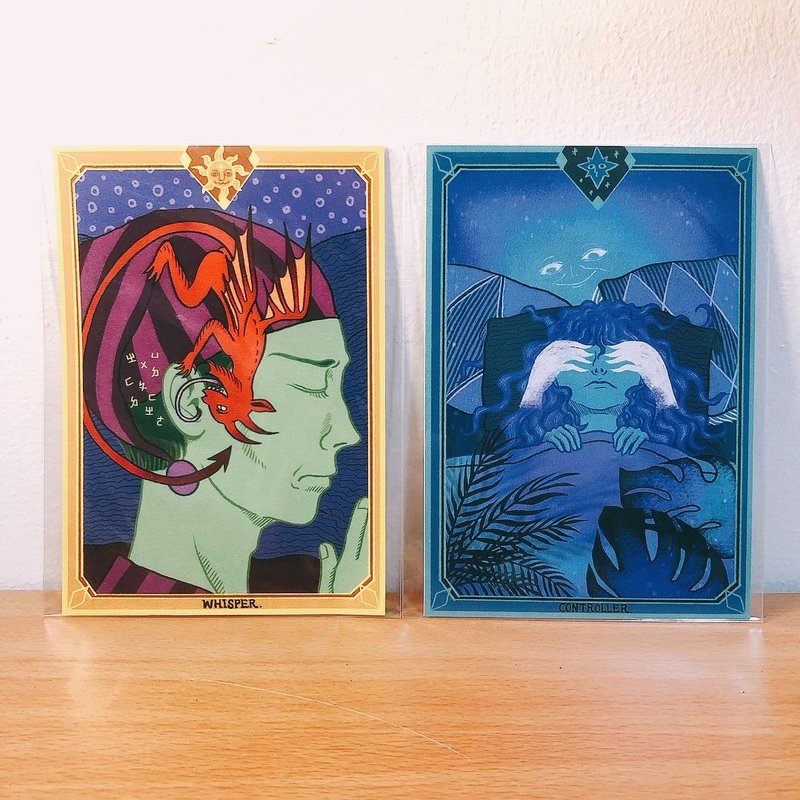 Card-Nightmare (2 pieces) - Cards & Postcards - Paper Blue