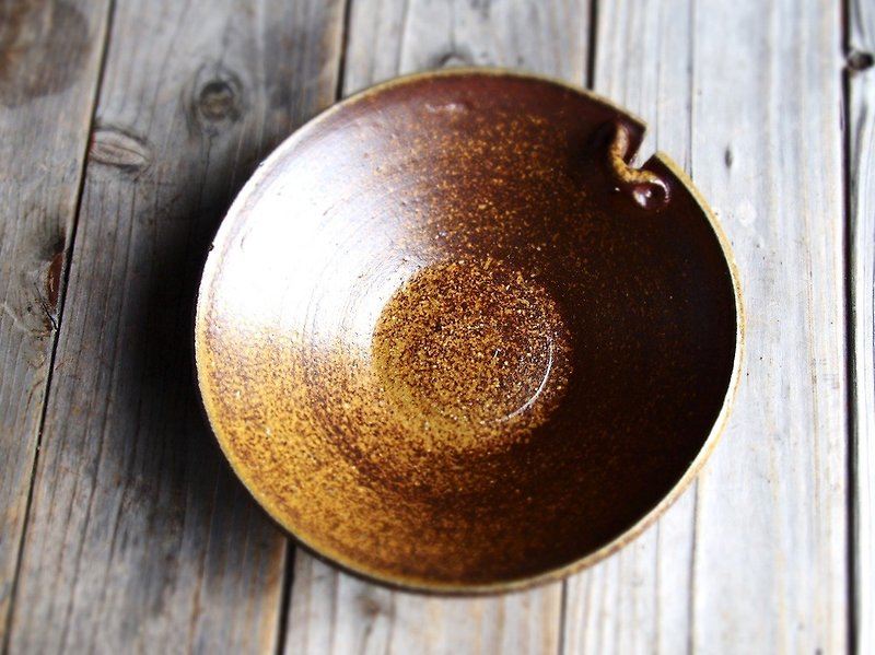 Bizen bowl (21.5cm) hc1-011 - จานเล็ก - ดินเผา สีนำ้ตาล