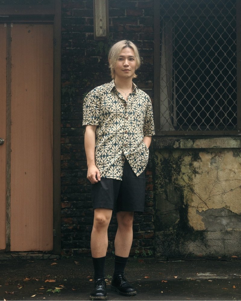 印度蓋染工藝純棉 男生襯衫 － 月桂綠 - 男襯衫/休閒襯衫 - 棉．麻 多色