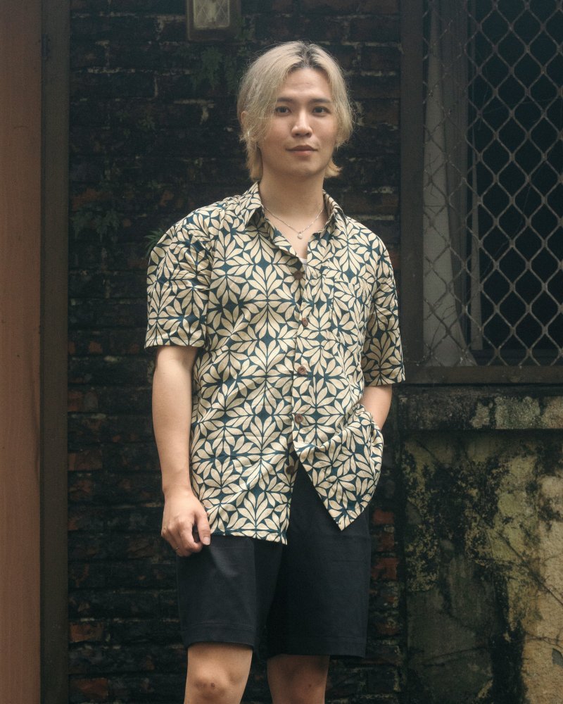 印度蓋染工藝純棉 男生襯衫 － 月桂綠 - 男襯衫/休閒襯衫 - 棉．麻 多色