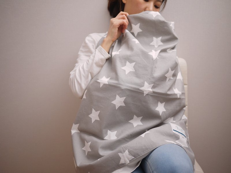 Multi-functional breastfeeding ┃ Korea Kangaruru Kangaroo baby anti-sting safety bedding (White Star) (with exclusive pouch) - Other - Silk Gray