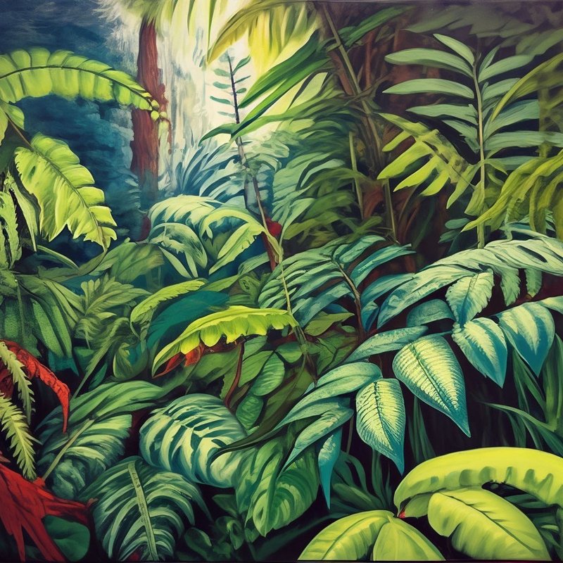 Tropical Plants Painting, Plant Wall Art,  Wall Decor, Kitchen Decor - 海報/掛畫/掛布 - 壓克力 綠色