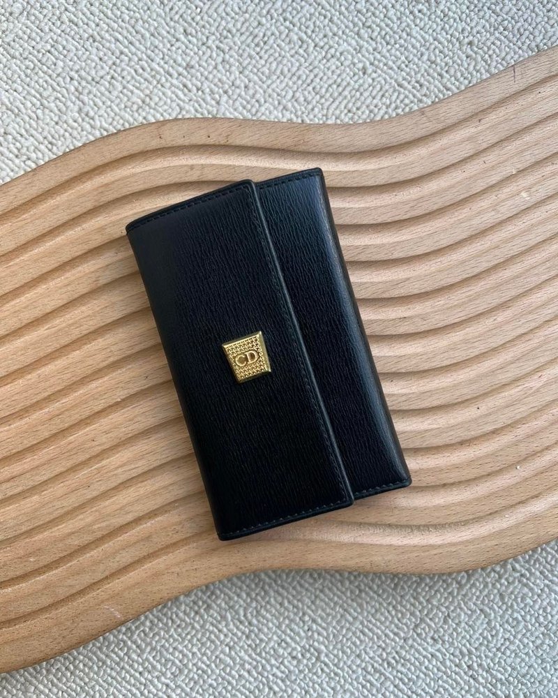 中古Christian Dior CD小金扣鎖匙包 - 其他 - 真皮 黑色