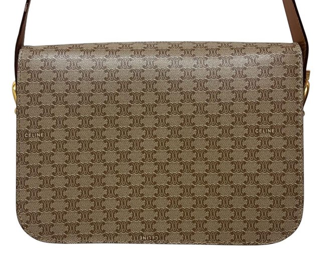本物 CELINE セリーヌ ショルダーバッグ 馬車金具 マカダム PVC レザー