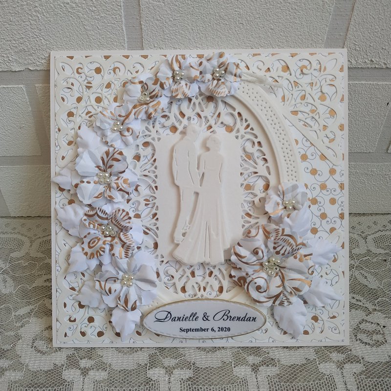 息子夫婦へ贈るパーソナライズされたウェディングカード - はがき・メッセージカード - 紙 ホワイト