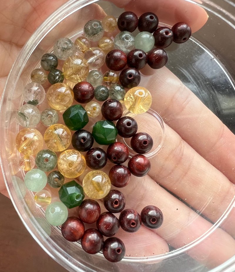 ||客製訂單|| 綠東陵 石榴石 黃虎眼石 銀飾配件 手環 - 手鍊/手環 - 水晶 多色