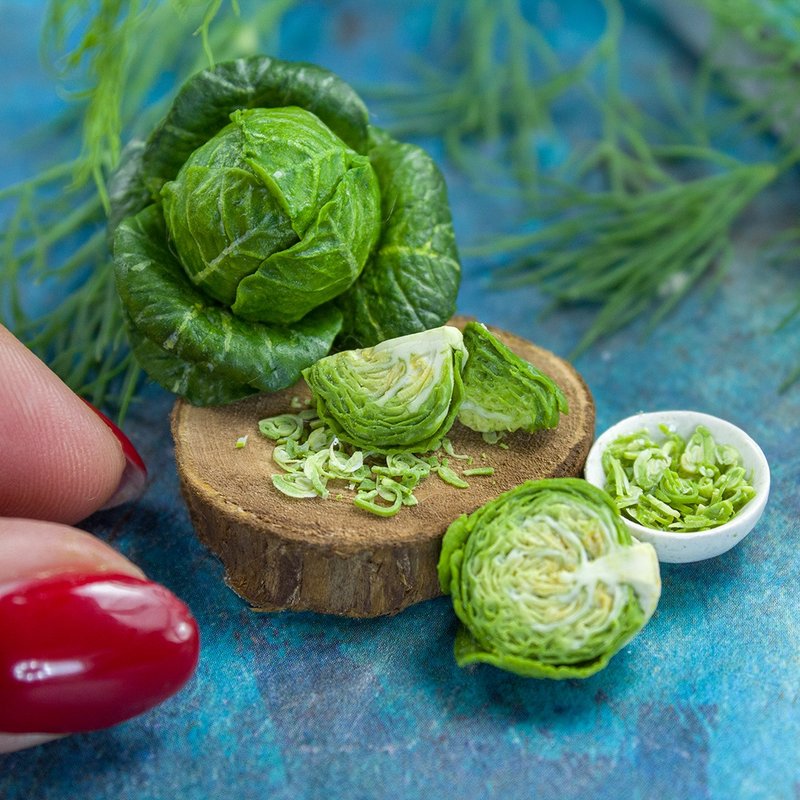 TUTORIAL Miniature cabbage cane with polymer clay| Digital product | PDF + video - 線上教學/教學影片 - 其他材質 