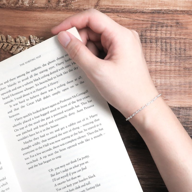 刻字訂製 純銀 稜角海錨手鍊(2.4mm) 925純銀手鍊 女生手鍊 - 手鍊/手環 - 純銀 銀色