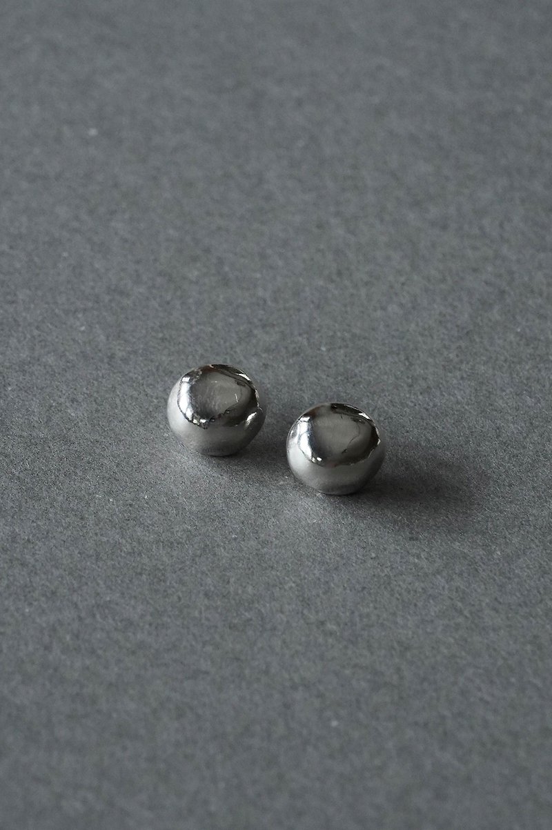 卵石耳環 | 耳針耳夾式 - 耳環/耳夾 - 純銀 