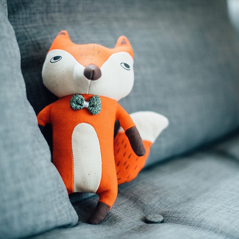 tails & me-Forest Animal Stuffed Toy Fox Jamie - Pet Toys - Cotton & Hemp Multicolor