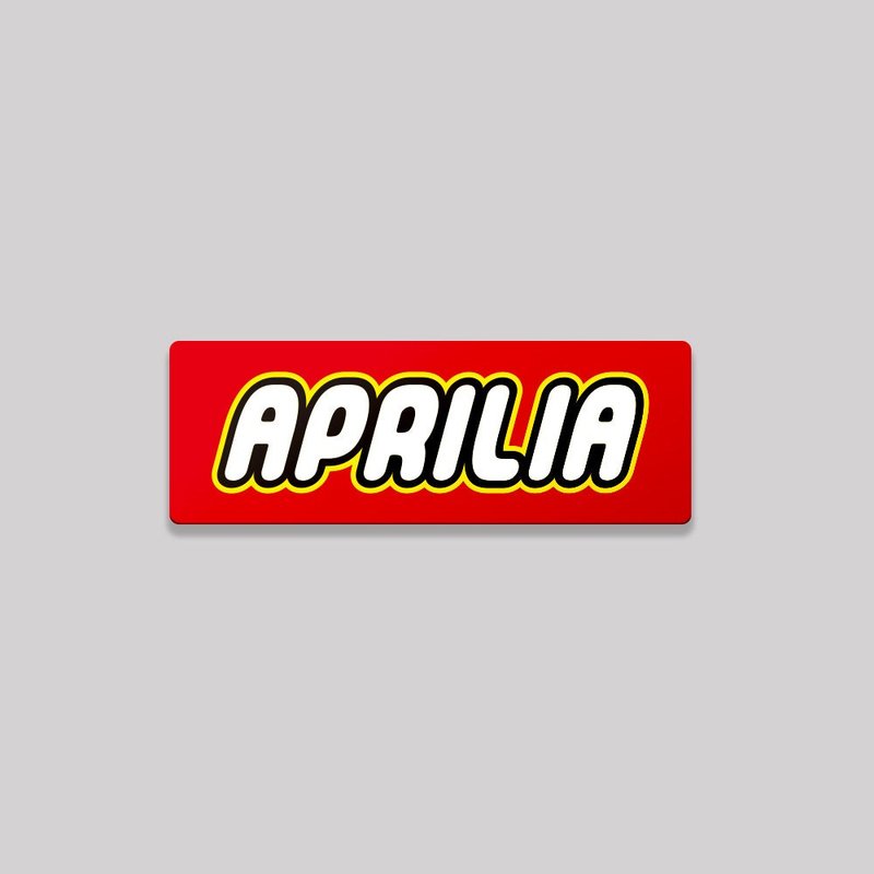 APRILIA/TOY/aluminum plaque SunBrotherSun Brothers - สติกเกอร์ - อลูมิเนียมอัลลอยด์ สีแดง