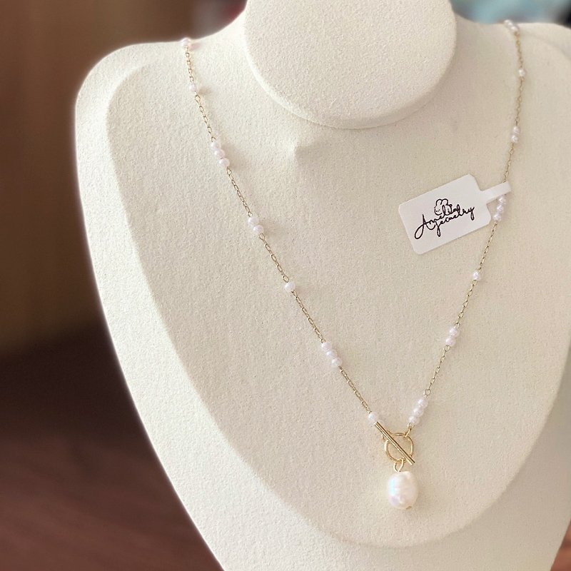 Amelia Jewelry丨Yuehua丨天然淡水パールオリジナルデザインネックレス - ネックレス - 真珠 ホワイト