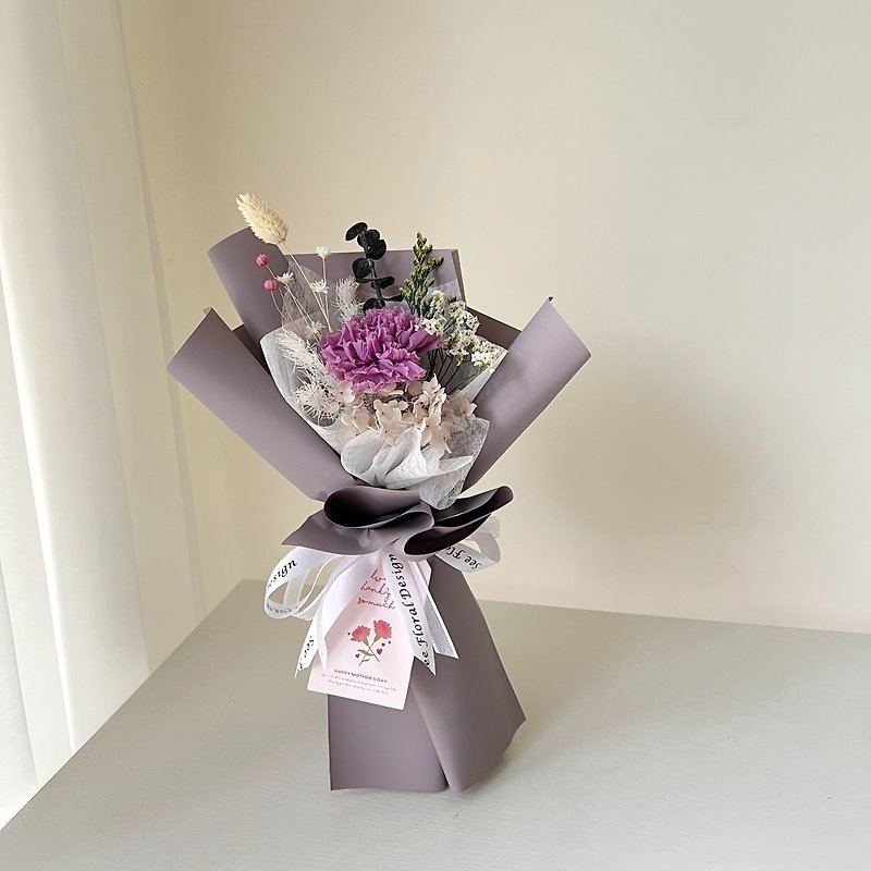Lavender single carnation bouquet - ช่อดอกไม้แห้ง - พืช/ดอกไม้ 
