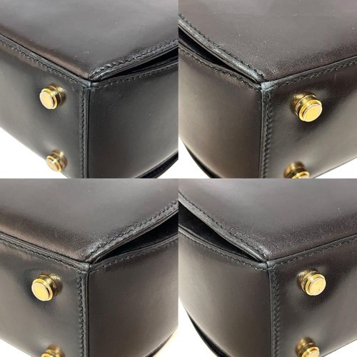 美品✨フェラガモ ハンドバッグ ガンチーニ ゴールド金具 レザー ブラック フェラガモ ガンチーニ ハンドバッグ ブラック レザー ゴールド