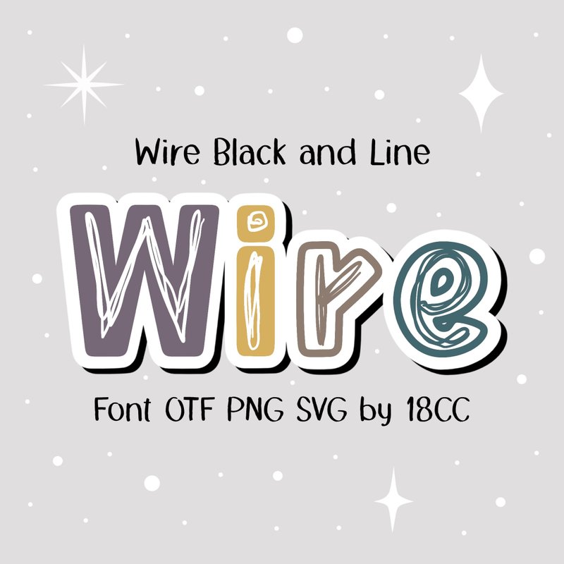 Wire OTF PNG SVG - 字體設計 - 其他材質 