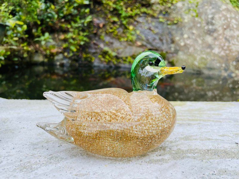 水晶玻璃 綠頭鴨 - 擺飾/家飾品 - 玻璃 