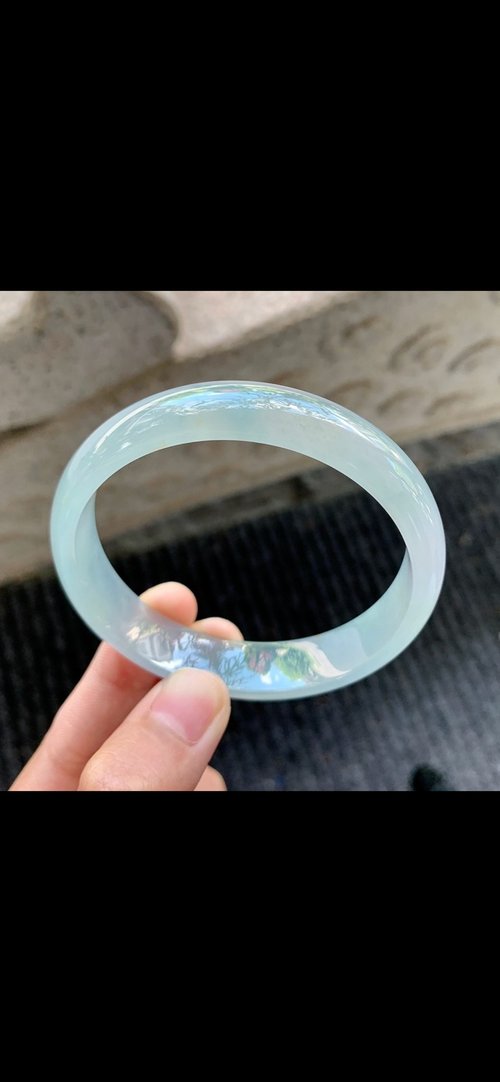 Good Morning Studio 冰種翡翠天然翡翠玉鐲 A玉手鐲 玉鈪 • 冰種海藍綠翡翠福鐲