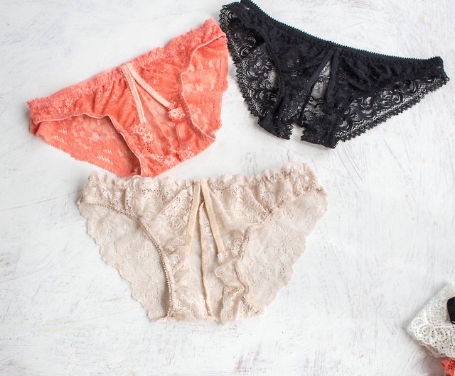 Women's Lace Panties Crotchless Underwear Turkey