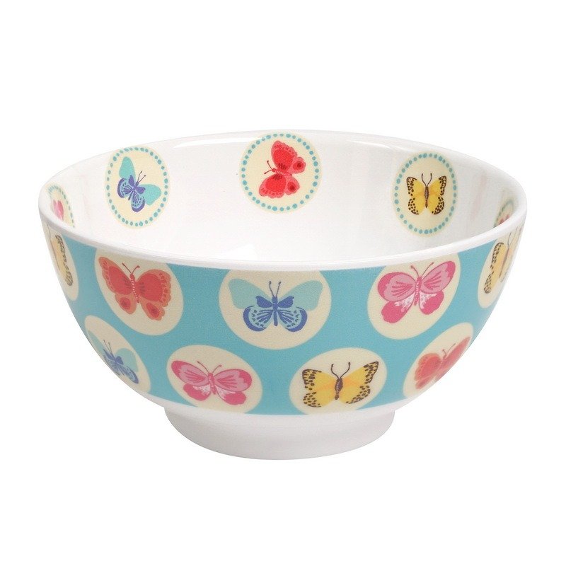 Butterfly 6 inch bowl - Blue - ถ้วยชาม - พลาสติก 