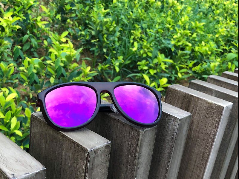彩透膠框UV400偏光太陽眼鏡│防UV墨鏡 - 眼鏡/眼鏡框 - 塑膠 紫色