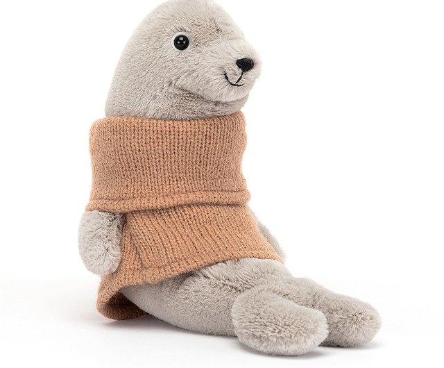  ぬいぐるみ　アザラシ　Cozy Crew Seal 海豹　動物 HANSA（ぬいぐるみ） BH3766 シロアザラシ HANSA しろあざらし