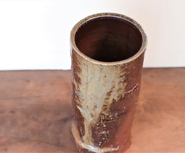 備前焼　花瓶 備前焼 木村陶峰作 備前花瓶 花器 花入 高さ24.5横13cm 花入れ - メルカリ