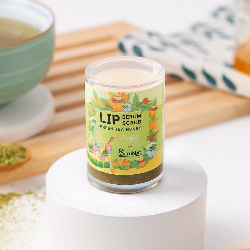 Yummy Lips! 2 in 1 : Lip Scrub &amp; Serum, Green tea Honey