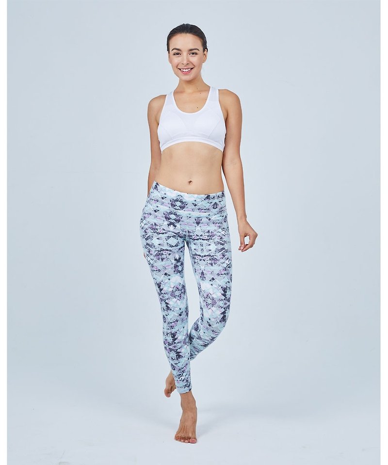 Aurora Stretch Leggings Yoga Pants/Lake Light - Women's Yoga Apparel - Other Man-Made Fibers Multicolor