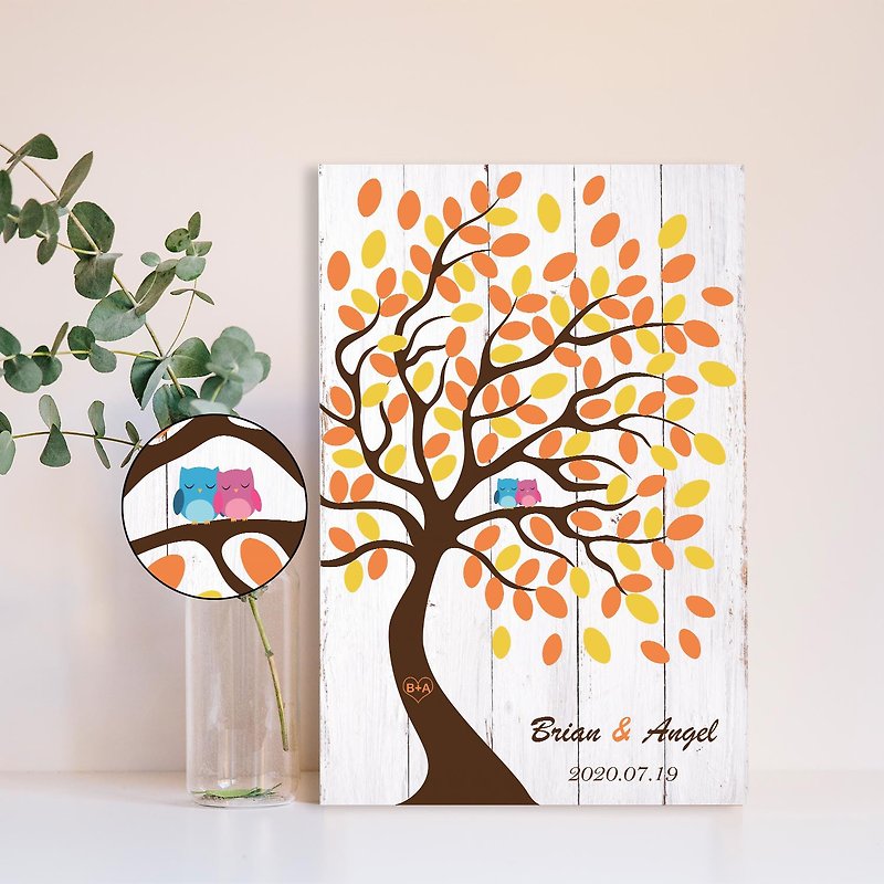 love bird sign in tree wedding sign in signature book signature silk signature tree wedding signature board - Picture Frames - Other Materials 