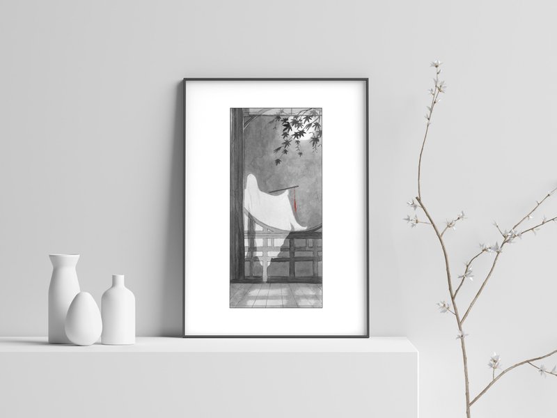 Printable art Ghost / print it at home / Directly from the Artist - 電子似顏繪/繪畫/插畫 - 其他材質 