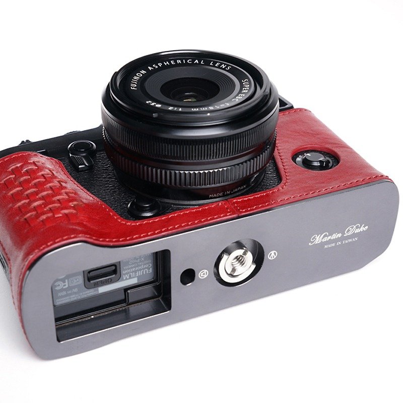 Martin Duke SVEN相機底座Fujifilm XPROII 酒紅 - 相機/拍立得 - 真皮 紅色
