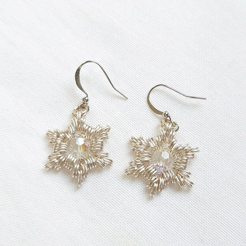 snowflake earrings - ต่างหู - โลหะ 