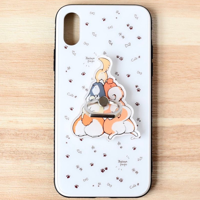 iPhone case and ring holder - 手機殼/手機套 - 其他材質 白色