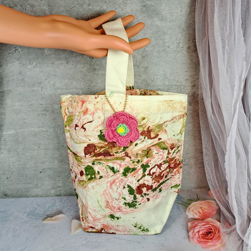 獨一無異 手染布袋  手提袋  手袋 便攜袋 杋布袋  布袋 PQ-025 - 手提包/手提袋 - 棉．麻 粉紅色