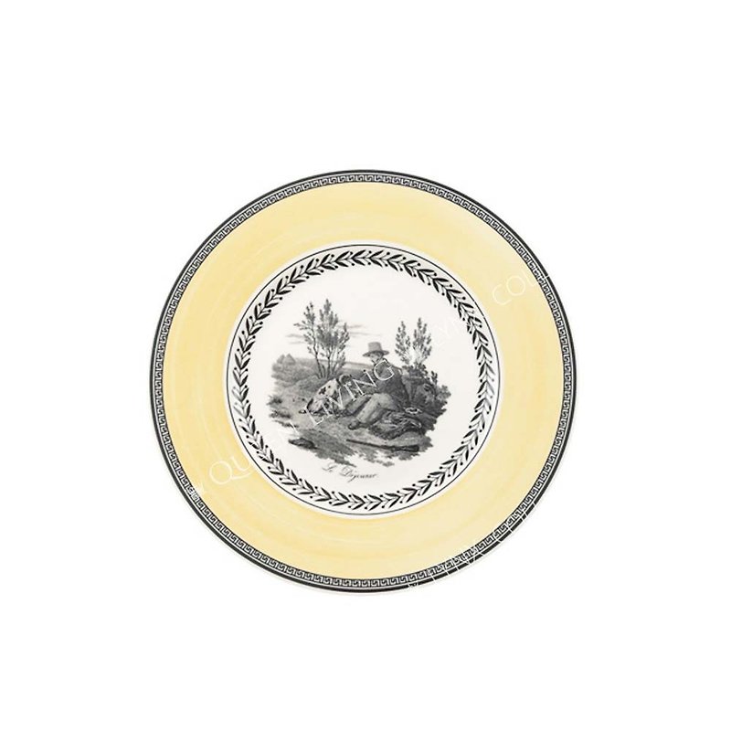 Audun Chasse Salad Plate 8 1/2 inch - Plates & Trays - Porcelain Yellow