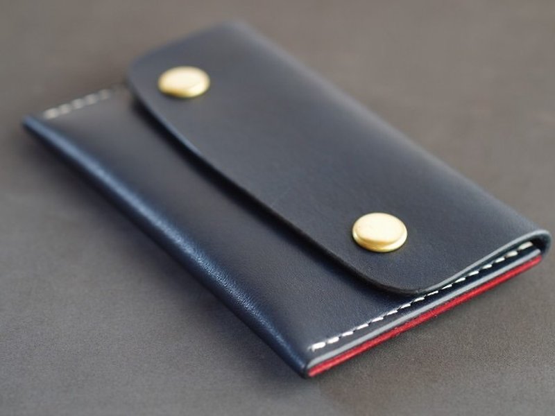 Hand-sewn card case - Other - Genuine Leather Blue