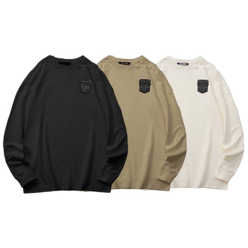 [Anniversary] PALLADIUM three-color classic printed LOGO long-sleeved top 108359 - Men's T-Shirts & Tops - Cotton & Hemp Multicolor